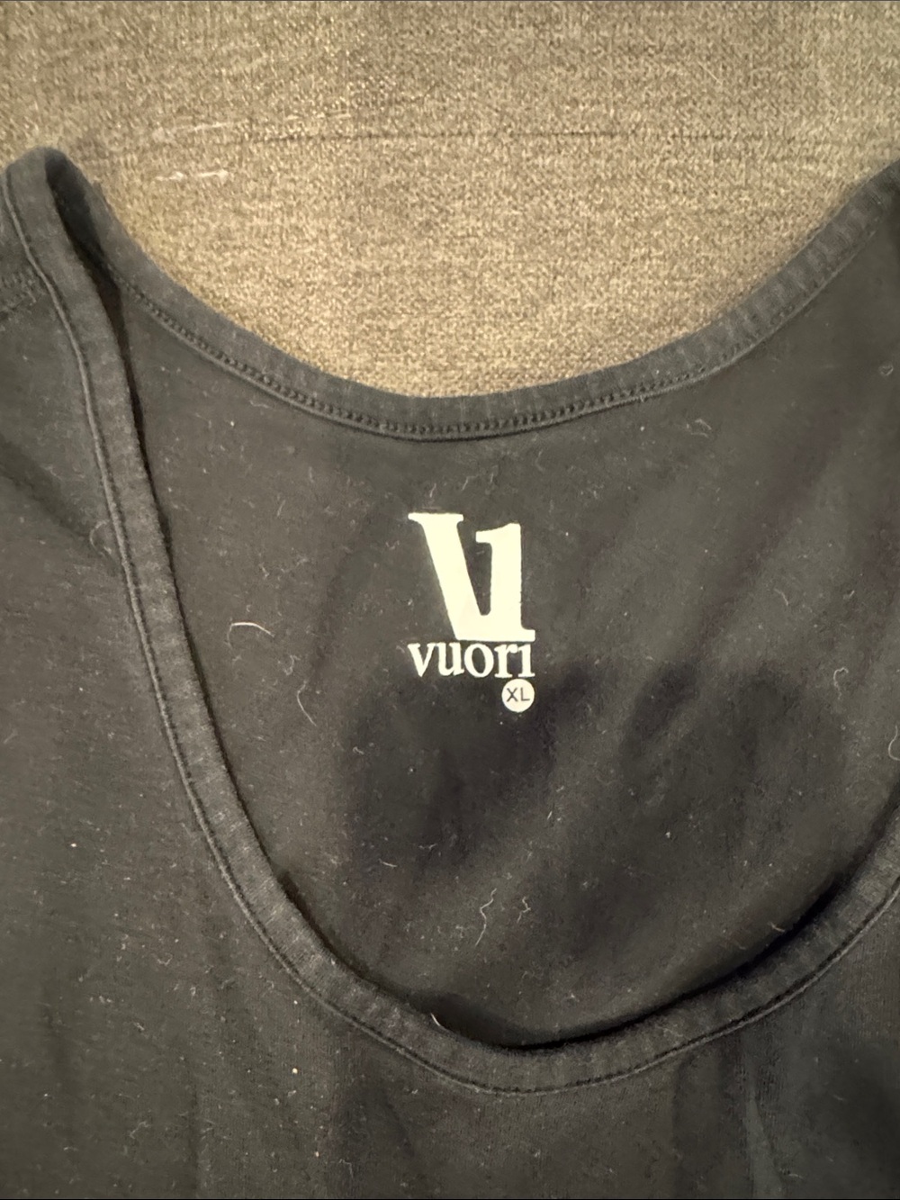 MENS VUORI Black Scoop Tank Top